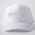Casquette trucker blanche avec broderie Everyone Is Going To Hurt You et filet - Taille unique / Blanc