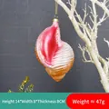Pink gradient conch Christmas shell ornament with glitter finish, 14cm hanging glass decor - Model 08-Pink Orange Gradient Conch