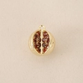 Close-up of 18K gold plated pomegranate pendant with red crystal seeds for jewelry making - Gold (Pomegranate)