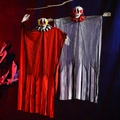 Halloween hanging clown ghost decorations with skeleton arms for spooky yard party setup - H-03 Scarf Clown Style (H-03)