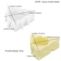 Silikon Käseform Maße mit 12,65cm Dreiecksform für DIY Kerzenhalter oder Gips-Deko - Käse Kerzenhalter Silikonform / Weiß