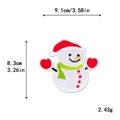 Christmas snowman embroidery patch with red hat and green scarf for DIY decor - 9.1x8.3cm / 11140-Red Hat Snowman