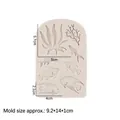 Siliconen mal voor fondant met zeedieren, koraal en vissen, afmeting 9,2x14x1cm - Grijs