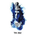 Waterproof temporary tattoo sticker featuring blue Lord Shiva art design, model TH-362 - Th-362 / 210*148mm