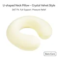 Ergonomic memory foam U-shaped travel pillow core in cream white for neck support - Insert Core