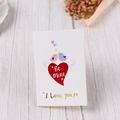Romantic 'Be Mine' greeting card with cute birds and red heart design for Valentines - Love Birds