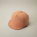 Detailed embroidery of Bonita Baby letters and smiley face on apricot soft brim baby cap - One Size / Orange Red