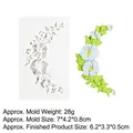 Moule en silicone couronne florale avec design de vigne pour bricolage en résine - Style 2-Design Vigne Florale (15-741) / Gris