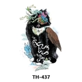 Waterproof temporary tattoo sticker with mystic black cat and owl wings design TH-437 - Th-437 / 210*148mm