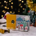 3D Christmas greeting card with snow mountain and Big Ben theme including yellow envelope - Style B - Christmas Paradise 3D Card