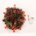 Christmas tinsel garland with gingerbread man charms and LED battery box decor - Gingerbread Man (S212)