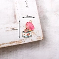Vintage pink phonograph enamel charm pendant for DIY jewelry making accessories 25mm - 10# Pink Phonograph (F032) / 10 Pieces Pack
