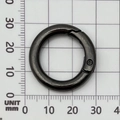 Gunmetal round spring gate ring 25-28mm swivel clasp for bags and DIY keychains - 28mm Round Spring Ring / Gunmetal