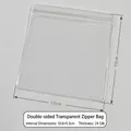 Thickened 11x11cm clear PVC jewelry storage pouch with 24-wire thickness and secure seal - 24 Mil / 11x11cm / Clear