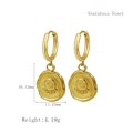Golden stainless steel octopus drop earrings for women with ocean shell theme - Octopus / Gold