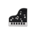 Spilla artistica a forma di pianoforte in smalto nero con note musicali bianche - Forma Pianoforte (sxz061)
