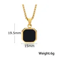 Met Ketting Goud/Zwart Emaille