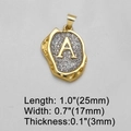 Halskette mit Buchstabe A Anhänger, 18k Goldbeschichtung und funkelnden Zirkoniasteinen - Buchstabe A