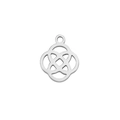 Polished silver stainless steel Celtic knot pendant with intricate geometric cutout design - Celtic Knot / Silver