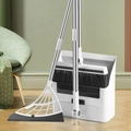 Set de balai et pelle blanc 3 pièces avec raclette en silicone sur parquet - Z-344 [balai Et Pelle + Brosse De Sol + Fonctionnalités High-tech] [ensemble Standard 6 Pièces] Blanc
