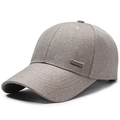 Klassische taupefarbene Baseballkappe mit Webstruktur und silbernem Fashion-Abzeichen - Verstellbar / Beige