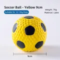 Yellow football-shaped latex dog toy, 9cm diameter, 70g, for 10-15kg medium-sized dogs - Model Toy / Soccer-Yellow 9cm