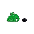 Épingle en émail de grenouille musclée verte en alliage de zinc pour sacs et habits - C2508-3 Grenouille Musclée C