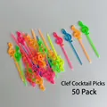 50-piece set of colorful music note shaped plastic fruit picks for kids snacks - Music Note Picks (50 Pcs)