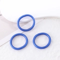 Set di tre bracciali metallici blu vibranti con una finitura liscia e lucentezza - Set di 3 anelli lucidi bleu reale (50003 (Anello))