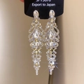 Silver hollow teardrop tassel earrings with sparkling rhinestones for elegant formal wear - White Water Drop Tassel (925 Silver Needle)