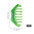 Green resin scalp massage comb with detailed size markings of 10.5cm and weight 47g - Dark Green