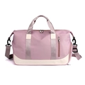 Women large capacity fitness travel duffel bag dry wet separation yoga shoulder bag - 19 Inch / Deep Pink