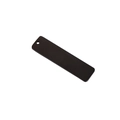 Polished black stainless steel rectangular charm with hole for custom engraving tags - Black 10*40mm Single Hole