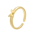Polierter 18k vergoldeter Schmetterling-Ring mit offenem, verstellbarem Design - Goldener Schmetterling
