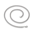Modern silver stainless steel curb chain necklace with secure lobster clasp finish - 45cm * 6mm Specification (KN33431-Z)