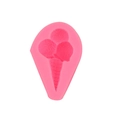 Pink silicone ice cream cone mold for chocolate fondant and creative baking decoration - Style 2-Three Scoop Cone / Pink