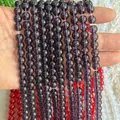 Polished deep purple translucent glass beads for DIY jewelry and beaded crafts - Purple Glass Beads