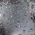 Holographic cartoon bow and star nail art sticker in vintage gold finish M-678 - Holographic Glass Shard Style(M-678)