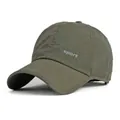 Casquette de baseball en mesh respirant vert olive avec inscription sport sport - Réglable / Vert Militaire