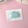 Light blue cloud-shaped mini utility knife in original card packaging for stationery - Blue Cloud