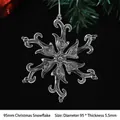Flocon de neige en acrylique transparent pour sapin de Noël, diamètre 95mm, lot de 50 - 95mm / Neige de Noël