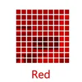 Set of 100 self-adhesive square mirror wall stickers in a vibrant red finish - 2*2cm 100Pcs / Red
