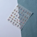 Gedetailleerd macrobeeld van 5D succulent reliëf nagelstickers met voelbare texturen - Vetplant Reliëf Stijl (TS-180)