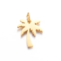 Gold stainless steel palm tree pendant charm for DIY jewelry making accessories - Palm Tree / Gold