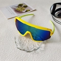 Kids sports cycling sunglasses with yellow frames and blue polarized lenses - Yellow Frame Green Mirror