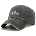 Gorra de béisbol gris marengo lavada ajustable con bordado China para hombres y mujeres - Ajustable / gris oscuro
