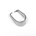 Macro shot of a silver stainless steel U-shaped pendant bail connector for DIY jewelry - 5*11mm (100Pcs) / Steel Color