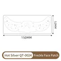 Temporary silver freckle tattoo sticker with metallic foil finish, 150mm x 52mm size - Silver Foil Star Distribution (QT-024)