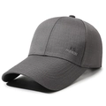 Donkergrijze baseballpet met FS FASHION-logo en verstevigde lange klep voor heren - Verstelbaar / Lichtgrijs