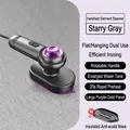 Starry gray portable handheld steam iron with purple gold heating plate and heatproof base - EU Plug / Starry Grey
